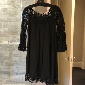 Rebecca Taylor black silk dress